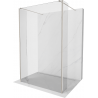 Mexen Kioto paroi de douche autoportante 135 x 30 x 30 cm, transparent, nickel brossé - 800-135-030-222-97-00-030