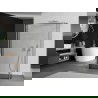 Mexen Kioto paroi de douche à installer soi-même 110 x 30 x 30 cm, motif noir, nickel brossé - 800-110-030-222-97-70-030