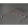 Mexen Kioto paroi de douche Walk-in 85 x 80 cm, transparent, cuivre brossé - 800-085-202-65-00-080
