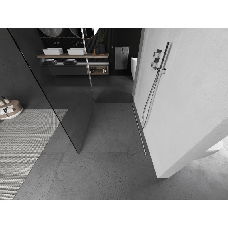 Mexen Kioto paroi de douche Walk-in 90 x 70 cm, transparent, chrome - 800-090-212-01-00-070