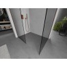 Mexen Kioto paroi de douche Walk-in 100 x 80 cm, transparent, cuivre brossé - 800-100-202-65-00-080