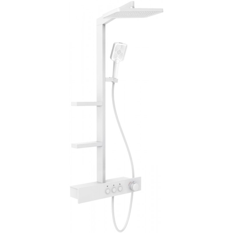 Mexen Saxx ensemble de douche mural avec pomme de douche et robinet, blanc - 78102-20