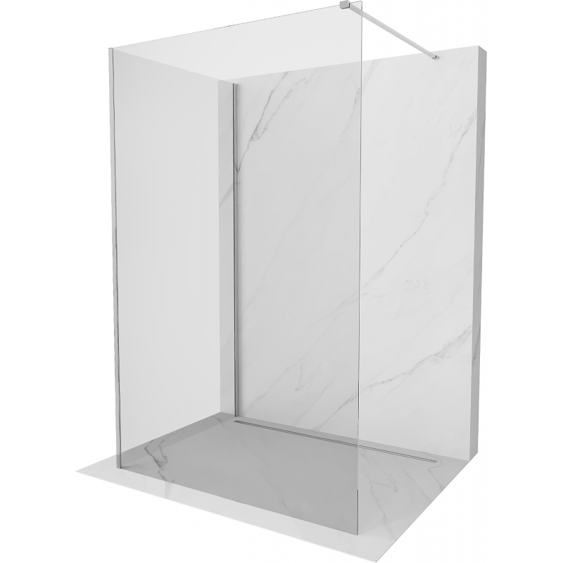 Mexen Kioto paroi de douche Walk-in 120 x 80 cm, transparent, chrome - 800-120-212-01-00-080