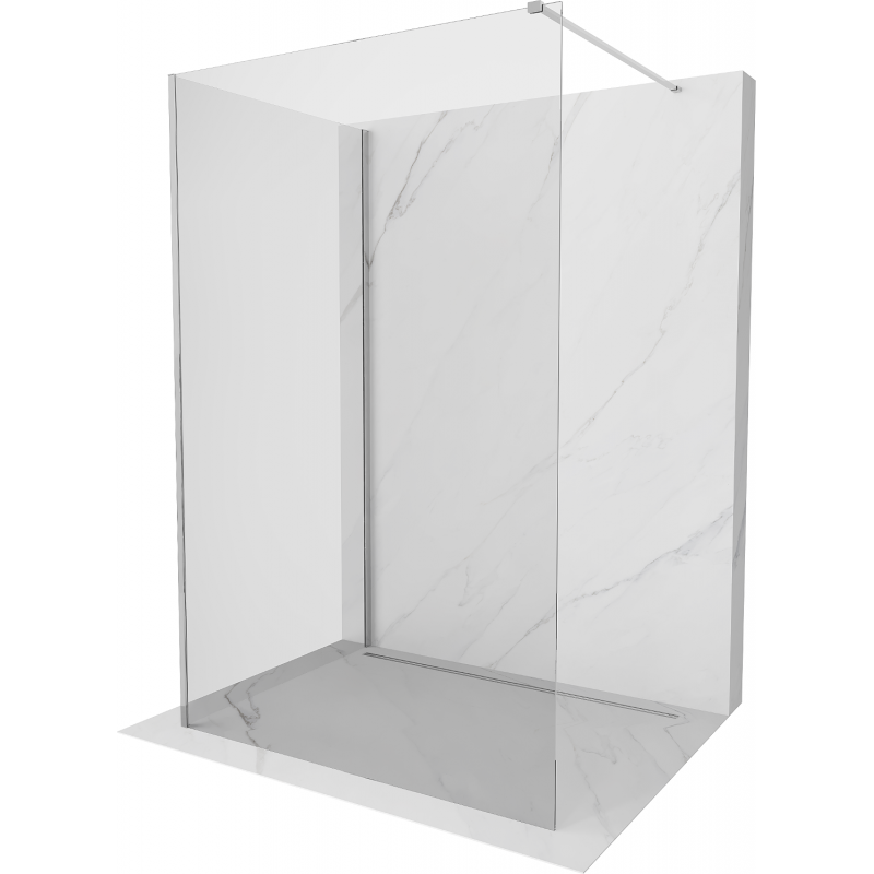 Mexen Kioto paroi de douche Walk-in 125 x 110 cm, transparent, chrome - 800-125-212-01-00-110