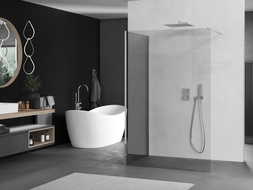 Mexen Kioto paroi de douche Walk-in 120 x 120 cm, transparent, chrome - 800-120-212-01-00-120
