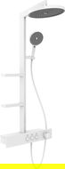 Mexen Plex ensemble de douche en saillie avec douche de tête et robinet, blanc - 78103-20