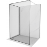 Mexen Kioto paroi de douche Walk-in 100 x 70 cm, motif noir, chrome - 800-100-212-01-70-070