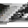 Mexen Kioto paroi de douche Walk-in 100 x 70 cm, motif noir, chrome - 800-100-212-01-70-070