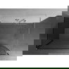 Mexen Kioto paroi de douche Walk-in 140 x 70 cm, motif noir, chrome - 800-140-212-01-70-070