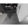 Mexen Kioto paroi de douche Walk-in 140 x 90 cm, cadre noir, chrome - 800-140-212-01-70-090