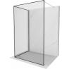 Mexen Kioto paroi de douche Walk-in 100 x 100 cm, cadre noir, chrome - 800-100-212-01-70-100