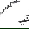 Mexen Plex ensemble de douche en saillie avec douche pluie et robinet, noir - 78103-70