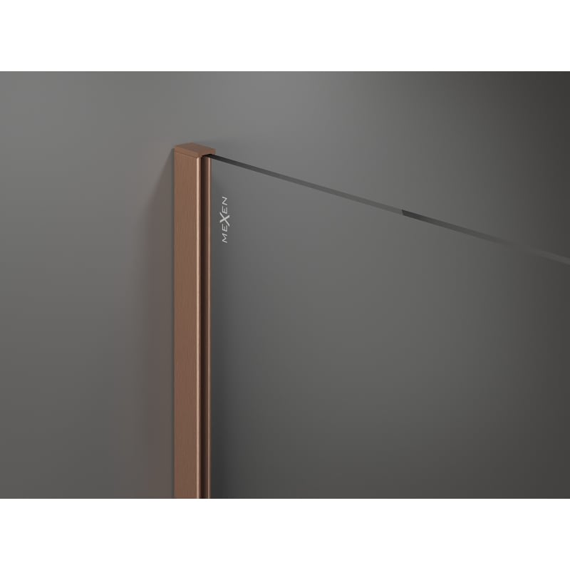 Mexen Kioto paroi de douche Walk-in 105 x 70 cm, transparent, cuivre brossé - 800-105-202-65-00-070