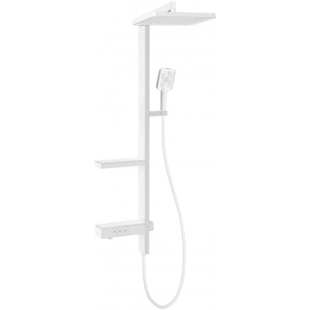 Ensemble de douche encastré Mexen Roar avec pomme de douche et mitigeur, blanc - 78105-20