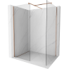 Mexen Kioto paroi de douche Walk-in 125 x 80 cm, transparent, cuivre brossé - 800-125-202-65-00-080