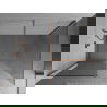 Paroi de douche Mexen Kioto Walk-in 140 x 95 cm, transparente, en laiton brossé - 800-140-202-65-00-095