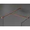 Mexen Kioto paroi de douche Walk-in 145 x 100 cm, transparent, cuivre brossé - 800-145-202-65-00-100