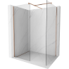 Mexen Kioto paroi de douche Walk-in 155 x 110 cm, transparent, laiton brossé - 800-155-202-65-00-110