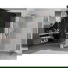 Mexen Kioto paroi de douche Walk-in 155 x 120 cm, transparente, en laiton brossé - 800-155-202-65-00-120