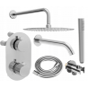 Mexen Kai DR70 ensemble baignoire-douche encastré avec pommeau de douche 30 cm, chrome - 77602DR70301-00