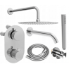 Mexen Kai DR70 ensemble de bain-douche encastré avec pomme de douche 30 cm, chrome - 77602DR70301-00