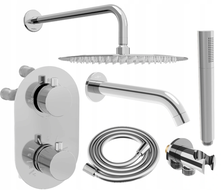 Mexen Kai DR70 ensemble baignoire-douche encastré avec pommeau de douche 30 cm, chrome - 77602DR70301-00