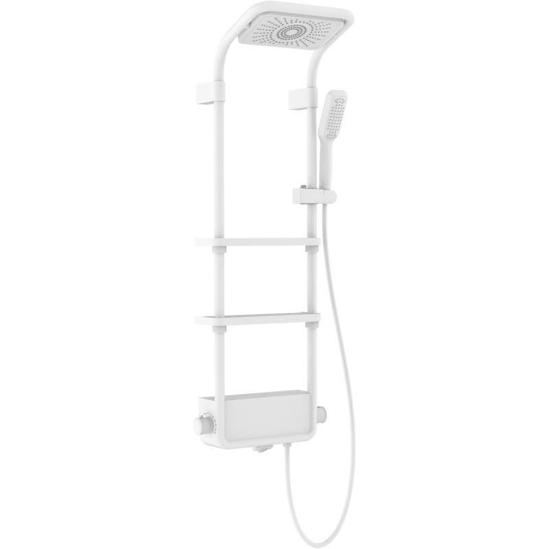 Mexen Dazz ensemble de douche extérieur avec pomme de douche et robinet, blanc - 78107-20