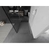 Mexen Kioto paroi de douche Walk-in 110 x 110 cm, cadre noir, blanc - 800-110-212-20-70-110