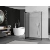 Mexen Kioto paroi de douche Walk-in 140 x 110 cm, cadre noir, blanc - 800-140-212-20-70-110