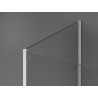 Mexen Kioto paroi de douche Walk-in 140 x 110 cm, cadre noir, blanc - 800-140-212-20-70-110