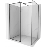 Mexen Kioto paroi de douche Walk-in 90 x 70 cm, cadre noir, noir - 800-090-202-70-70-070