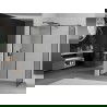 Mexen Kioto paroi de douche Walk-in 140 x 80 cm, motif noir, noir - 800-140-202-70-70-080