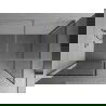 Mexen Kioto paroi de douche Walk-in 140 x 110 cm, motif noir, nickel brossé - 800-140-202-97-70-110