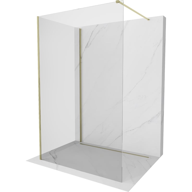 Mexen Kioto paroi de douche Walk-in 90 x 70 cm, transparent, or - 800-090-212-50-00-070