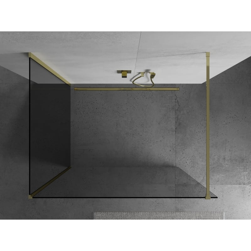 Mexen Kioto paroi de douche Walk-in 90 x 70 cm, transparent, or - 800-090-212-50-00-070