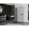 Mexen Kioto paroi de douche Walk-in 140 x 75 cm, transparent, or - 800-140-212-50-00-075
