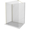 Mexen Kioto paroi de douche Walk-in 90 x 90 cm, transparent, doré - 800-090-212-50-00-090