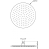 Mexen Kai DR70 ensemble bain-douche encastré avec pomme de douche 25 cm, graphite - 77602DR70251-66