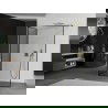 Mexen Kioto cloison de douche Walk-in 140 x 70 cm, cadre noir, doré - 800-140-212-50-70-070