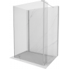 Mexen Kioto paroi de douche Walk-in 135 x 70 x 30 cm, transparent, chromé - 800-135-070-221-01-00-030