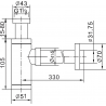 Mexen demi-siphone rond pour lavabo avec bouchon clic-clac, avec trop-plein, Graphite - 7992050-66