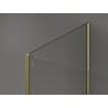 Mexen Kioto paroi de douche Walk-in 140 x 90 cm, cadre noir, doré - 800-140-212-50-70-090