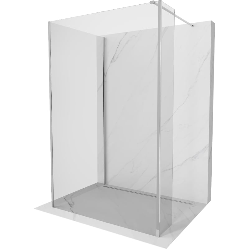 Mexen Kioto paroi de douche Walk-in 120 x 100 x 30 cm, transparent, chrome - 800-120-100-221-01-00-030