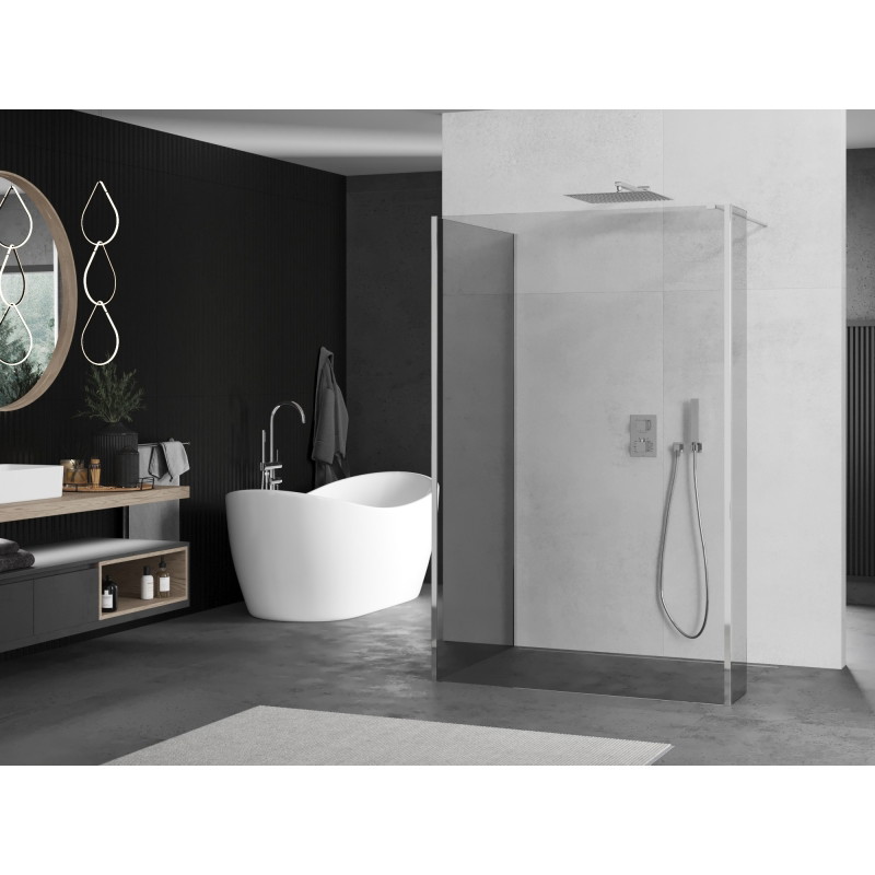 Mexen Kioto paroi de douche Walk-in 120 x 100 x 30 cm, transparent, chrome - 800-120-100-221-01-00-030
