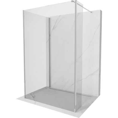 Mexen Kioto paroi de douche Walk-in 120 x 110 x 30 cm, transparent, chrome - 800-120-110-221-01-00-030