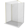 Mexen Kioto paroi de douche Walk-in 125 x 80 cm, transparent, finition dorée brossée - 800-125-212-55-00-080
