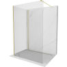 Kioto paroi de douche Walk-in 110 x 85 cm, transparent, finition dorée brossée - 800-110-212-55-00-085