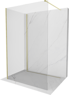 Mexen Kioto paroi de douche Walk-in 110 x 90 cm, transparent, doré brossé - 800-110-212-55-00-090