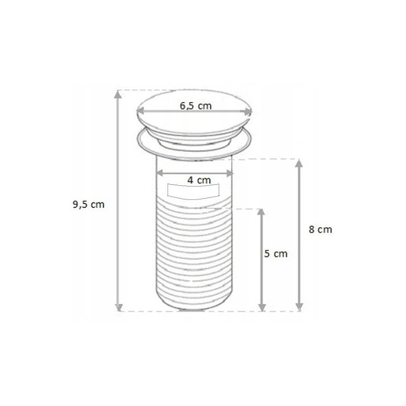 Mexen siphon carré pour lavabo avec bouchon céramique clic-clac, sans trop-plein, blanc - 7991060-25
