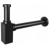 Mexen demi siphon carré pour lavabo, Noir - 79960-70